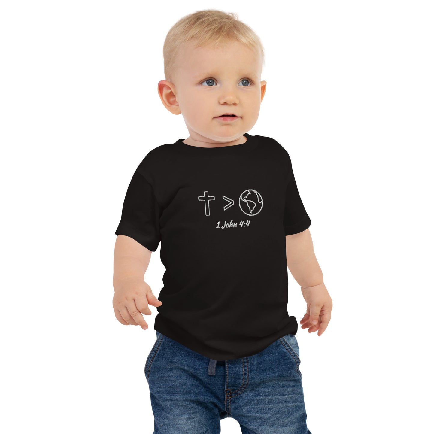 GREATER IS HE (Baby Jersey Short Sleeve Tee)