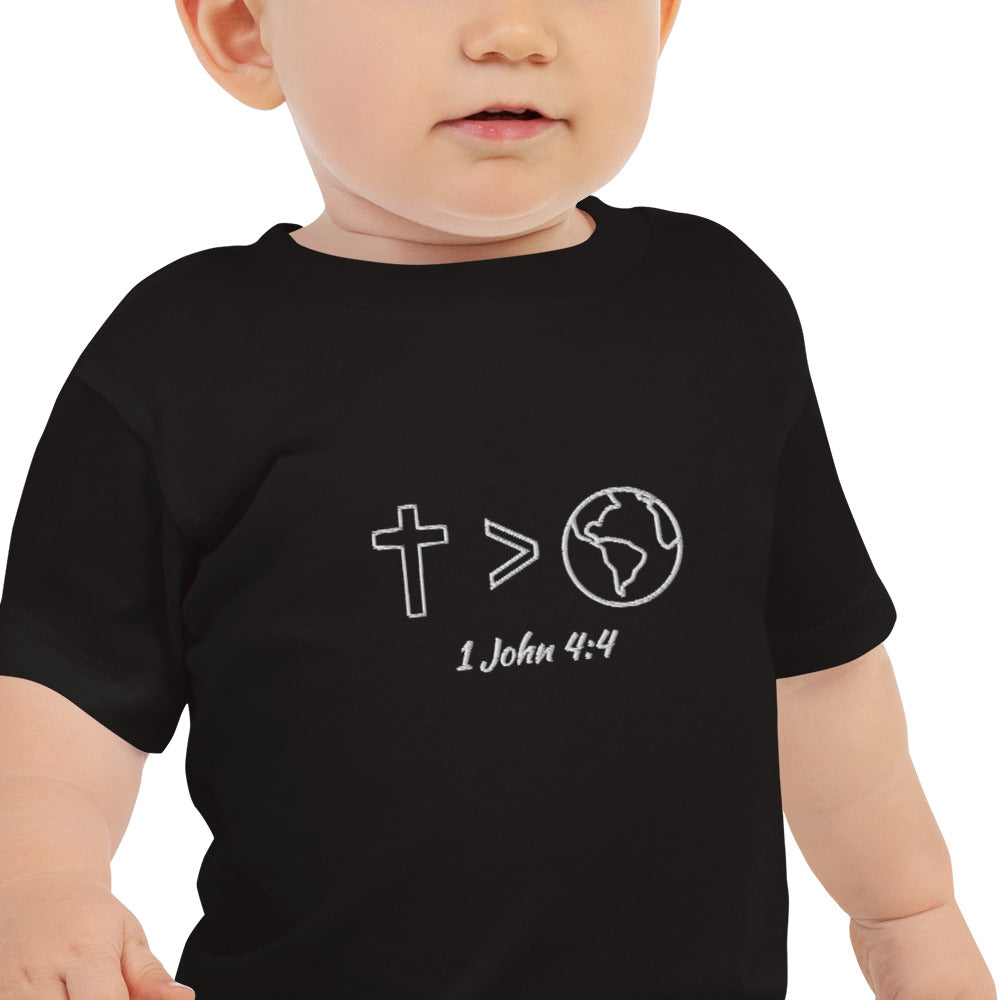 GREATER IS HE (Baby Jersey Short Sleeve Tee)