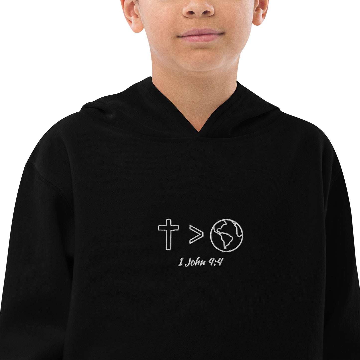 GREATER IS HE (Kids fleece hoodie)