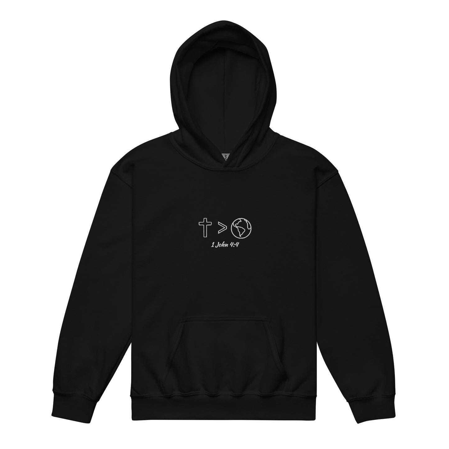 GREATER IS HE (Youth heavy blend hoodie)